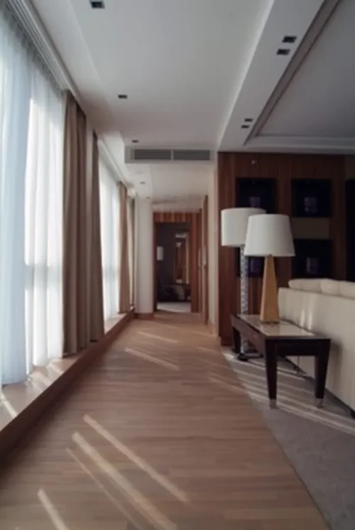 Wohnzimmer Durchgang mit Parkettboden